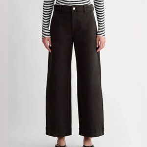 Everlane The Utility Wide-Leg Pant Color is Black Size 6